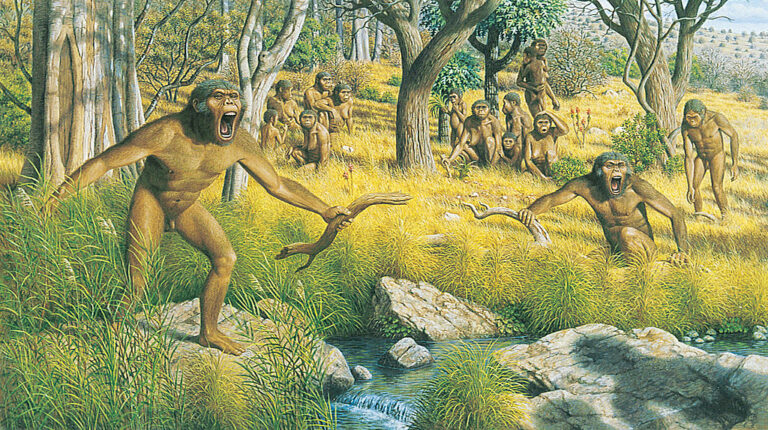 Australopitékové aneb moderní člověk má kořeny v Africe. Zdroj obrázku: Matheusvieeira, Public domain, via Wikimedia Commons