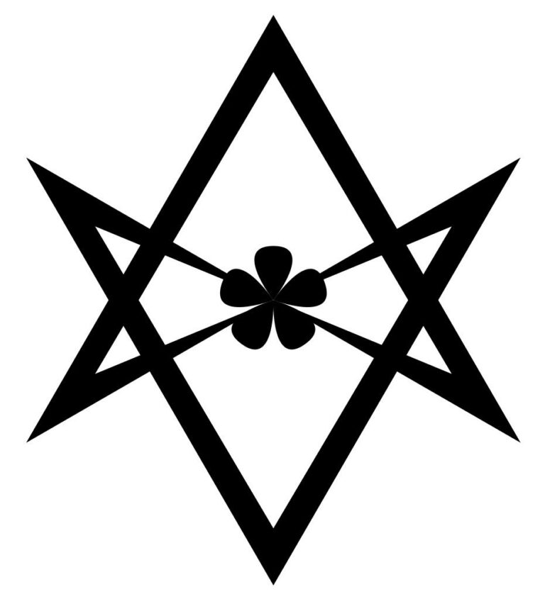 Hexagram filozofického systému Thelema. Zdroj obrázku: Public domain, via wikimmedia commons