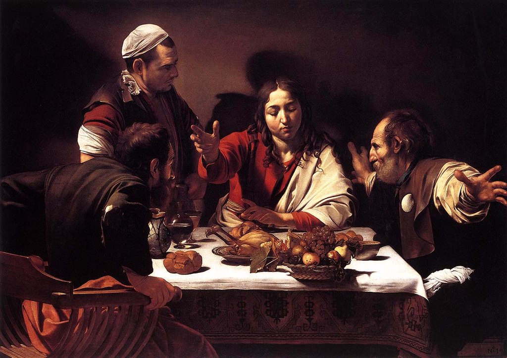 Obraz Večeře v Emauzích vznikl v roce 1601. I po stovkách let dokáže toto vrcholné výtvarné dílo překvapit. Zdroj obrázku:  Caravaggio, Public domain, via Wikimedia Commons

 

