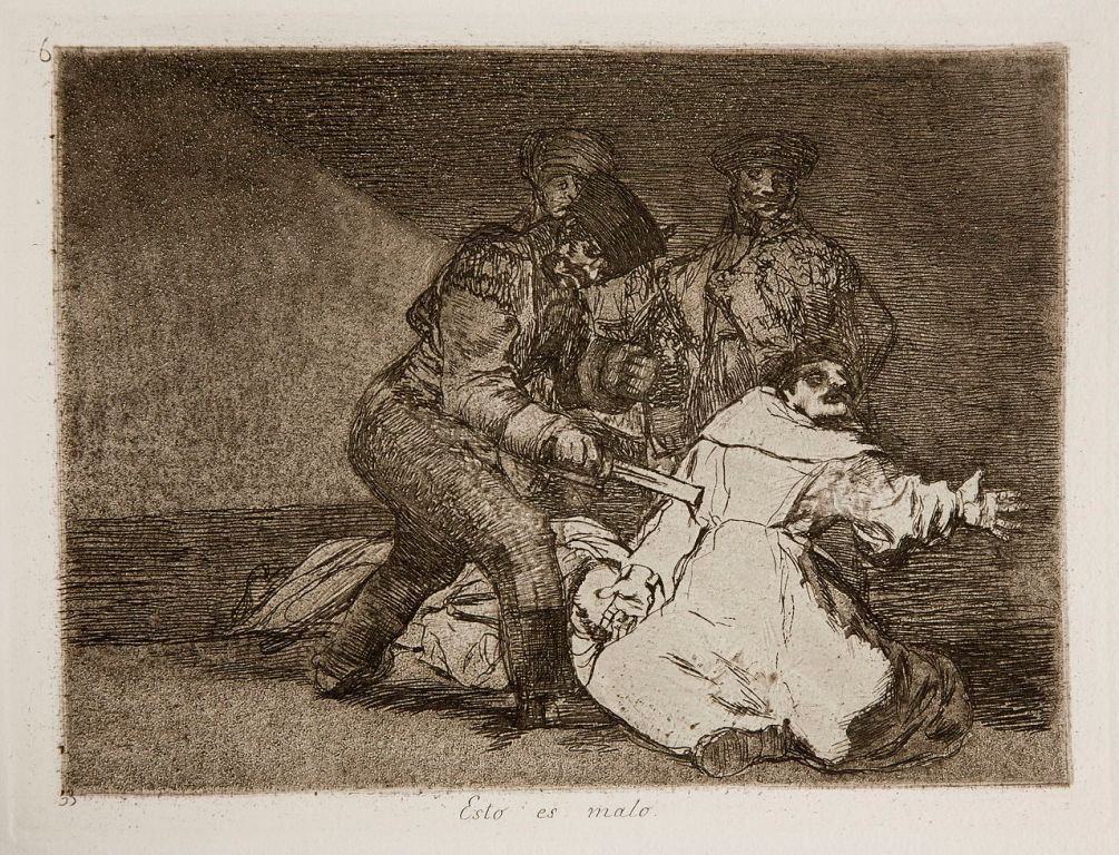 Goya se nevyhýbal ani zobrazení velmi násilných motivů. Zdroj obrázku:  Francisco de Goya, Public domain, via Wikimedia Commons


