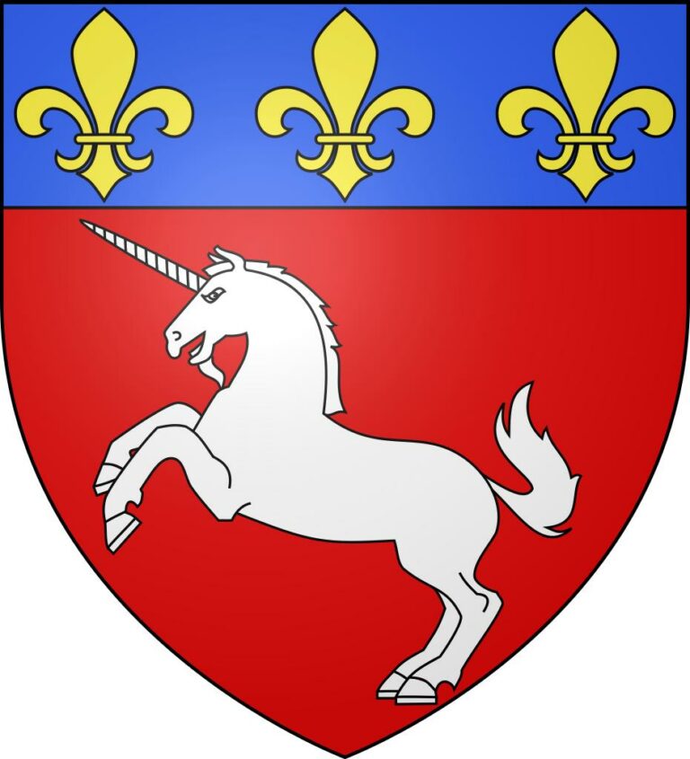 Jednorožec byl i oblíbený symbolem v heraldice. Zdroj obrázku: Syryatsu, Public domain, via Wikimedia Commons