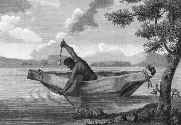 Čelili nebezpečí ze strany říčního monstra už původní obyvatelé Austrálie? Zdroj obrázku: Samuel John Neele (1758-1824), Public domain, via Wikimedia Commons