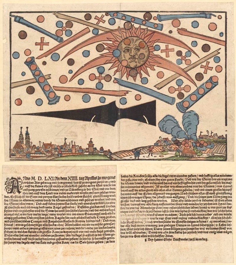 „Hvězdné války“ v Norimberku Léta Páně 1561. Zdroj obrázku: Deutsch: Hanns Glaser (Druck)English: Hanns Glaser (print), Public domain, via Wikimedia Commons