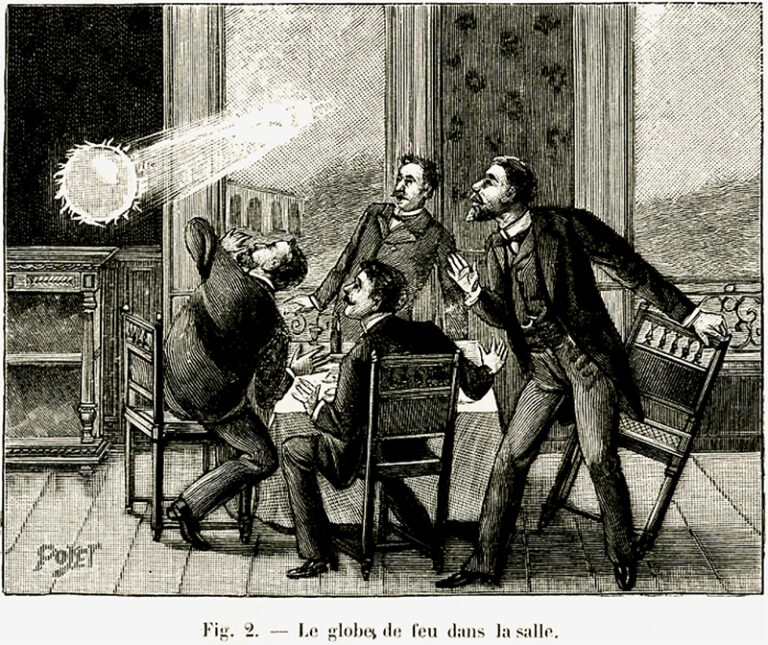 Kulový blesk na rytině z 19. století, foto: neznámý autor / creative commons / volné dílo