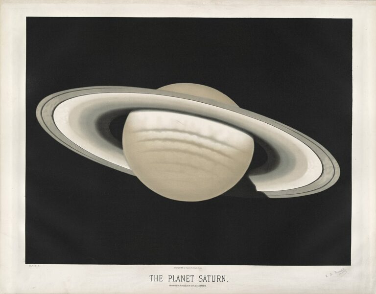 Saturn zkoumali lidé už v 19. století. Foto: Étienne Léopold Trouvelot / Creative Commons / Volné dílo