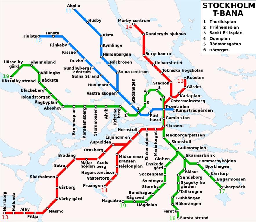 Plánek stockholmského metra. Pro odpůrce i příznivce záhadného stříbrného vlaku. Zdroj obrázku: user:xyboi, redraw by Stonyyy, CC BY-SA 3.0 , via Wikimedia Commons
 
