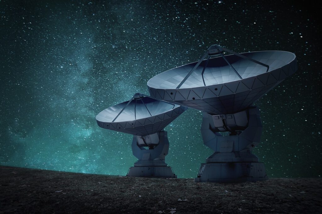 Radioteleskop zachytit důležitou zprávu, foto Pixabay