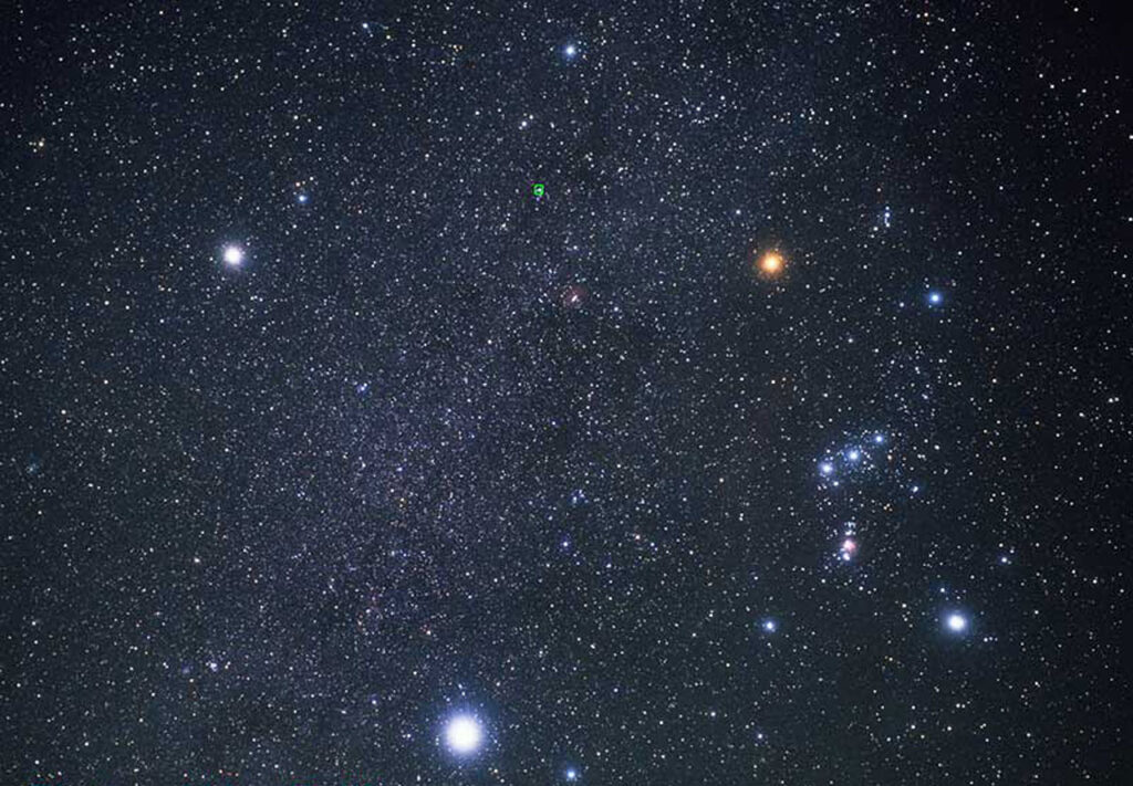 Sírius a souhvězdí Orion, foto Hubble European Space Agency / Creative Commons / volné dílo