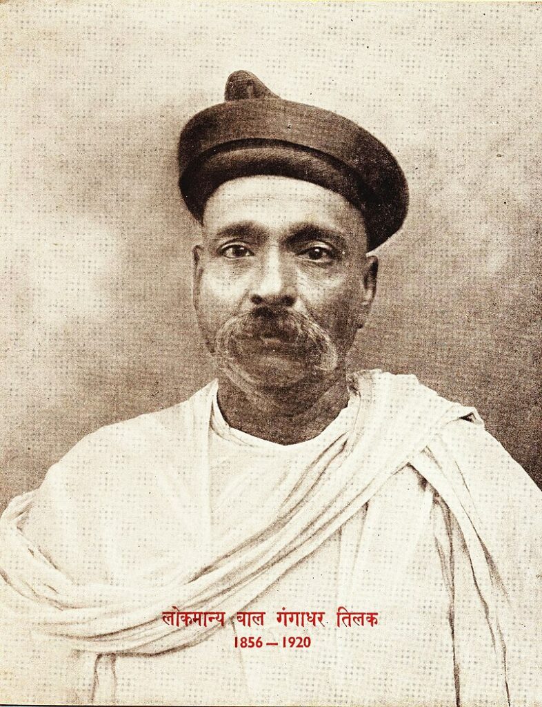 Tilak čili Lókmánja (Lidem ctěný), byl představitel indického hnutí za nezávislost a vůdčí osobnost radikálního křídla Indického národního kongresu. Foto: Maharashtra state archives / CC BY-SA 4.0