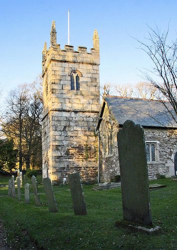Kostel ve vesnici Mawman, kde byl Soví muž pozorován. FOTO: Kym MooreUploaded by Fibberwikkle at en.wikipedia, Public domain, via Wikimedia Commons
