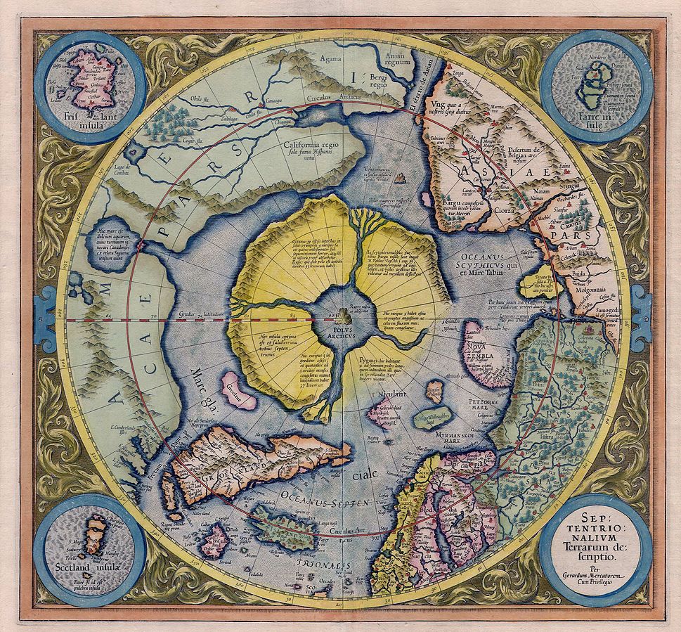 Takhle vypadá tajemný kontinent podle mapy z roku 1595. Foto: Creative commons - volné dílo