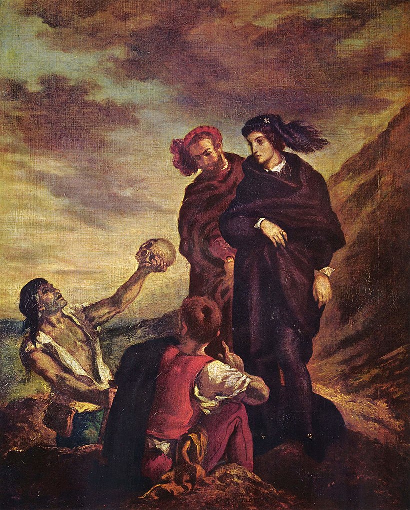 Téma Hamleta je v současnosti pro Kronbork významnou marketingovou značkou. Zdroj obrázku: Eugène Delacroix, Public domain, via Wikimedia Commons