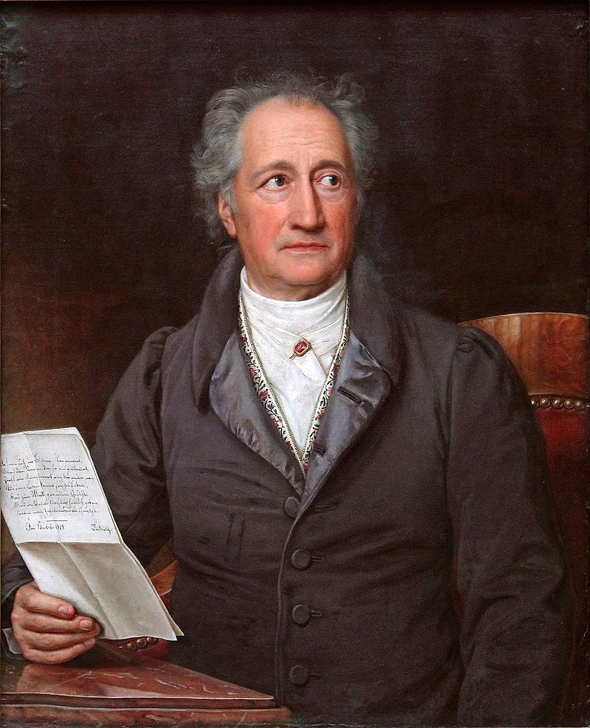 J. W. Goethe se velmi zajímal nejen o literaturu, ale i o přírodní vědy. Zdroj obrázku:  Karl Joseph Stieler, Public domain, via Wikimedia Commons