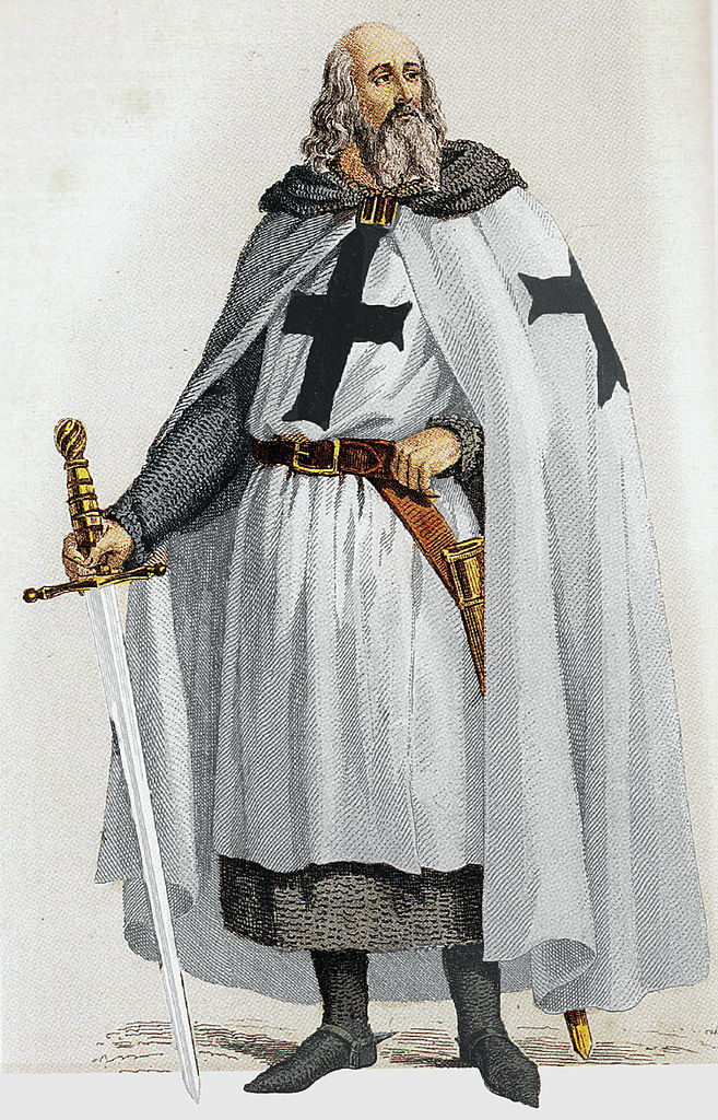 Poslední velmistr řádu templářů Jakub z Molay. Zdroj obrázku: Unknown author, Public domain, via Wikimedia Commons