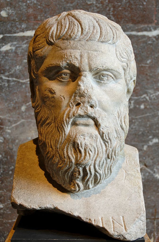 I ve starověku však existovali odpůrci zaklínání. Patřil mezi ně vlivný filosof Platón. Zdroj foto: Louvre Museum, Public domain, via Wikimedia Commons