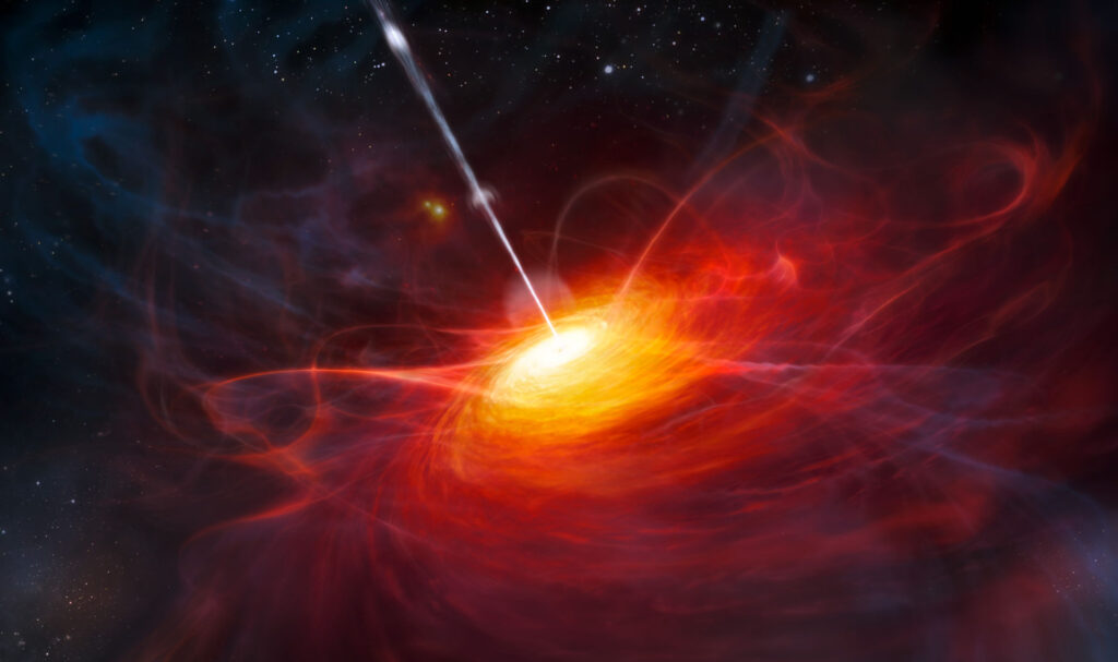 Zdrojem signálu by mohl být kvazar, foto ESO/M. Kornmesser / Creative Commons / CC BY 4.0 
