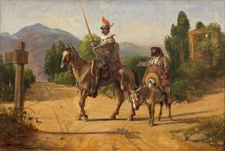 Příběhy dona Quijota a jeho věrného sluhy byly přeloženy do desítek jazyků. Zdroj obrázku: Wilhelm Marstrand, CC0, via Wikimedia Commons