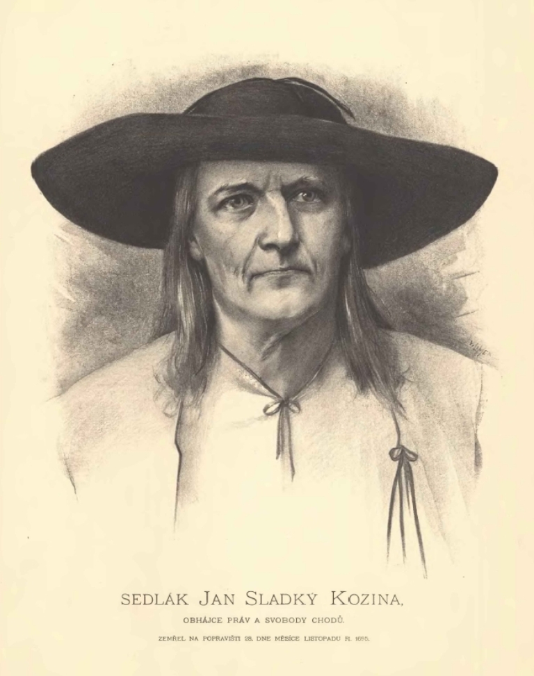 Jan Sladký Kozina proklel před smrtí šlechtice Lomikara. Ten do roka skutečně zemřel. Zdroj obrázku: Jan Vilímek, Public domain, via Wikimedia Commons


