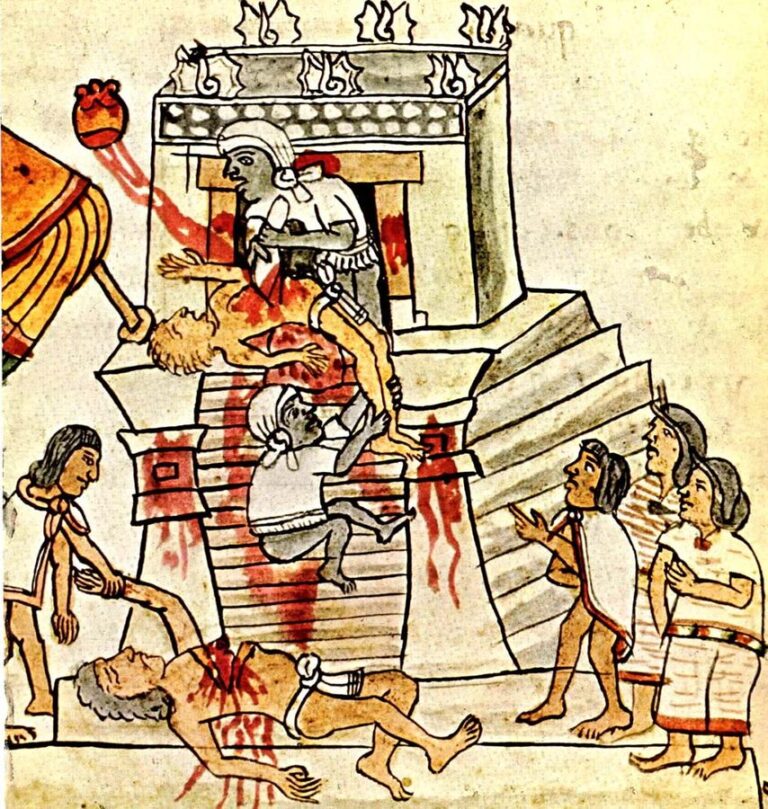 Nejznámější aztécký rituál obětování - vyříznutí srdce. Nebyl však zdaleka jediným. FOTO: Neznámý autor / Creative Commons / volné dílo