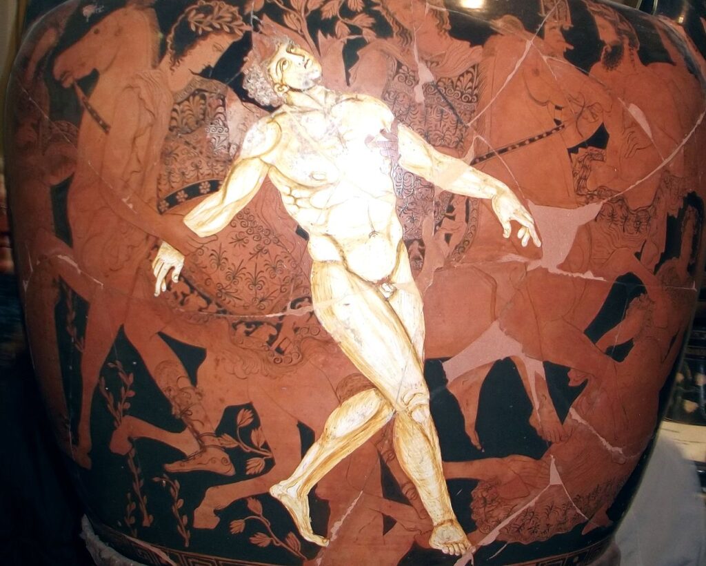 Talos byl oblíbeným motivem i na starověké keramice. Zdroj foto: Forzaruvo94, CC BY-SA 3.0 , via Wikimedia Commons
 
