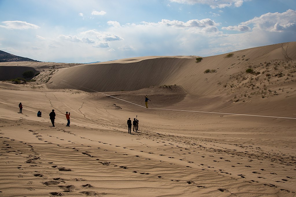 Poušť Gobi je místem, kde lidé od pradávna nalézali fosilie dinosaurů. Zdroj foto.  AlexSchulz91, CC BY-SA 4.0 , via Wikimedia Commons
 
