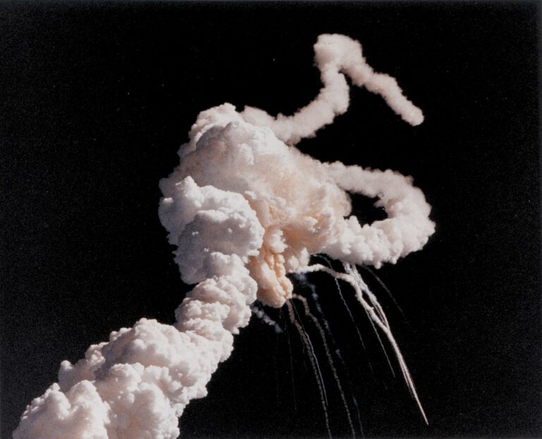 Okamžik tragického výbuchu Challengeru. FOTO: neznámý autor / Creative Commons / volné dílo