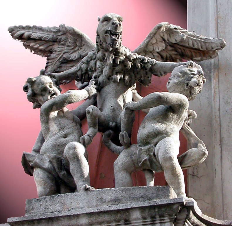 Gryf je oblíbeným námětem mnoha sochařských děl. Zdroj foto:  Plutho 09:27, 18 February 2008 (UTC), CC BY 3.0 , via Wikimedia Commons