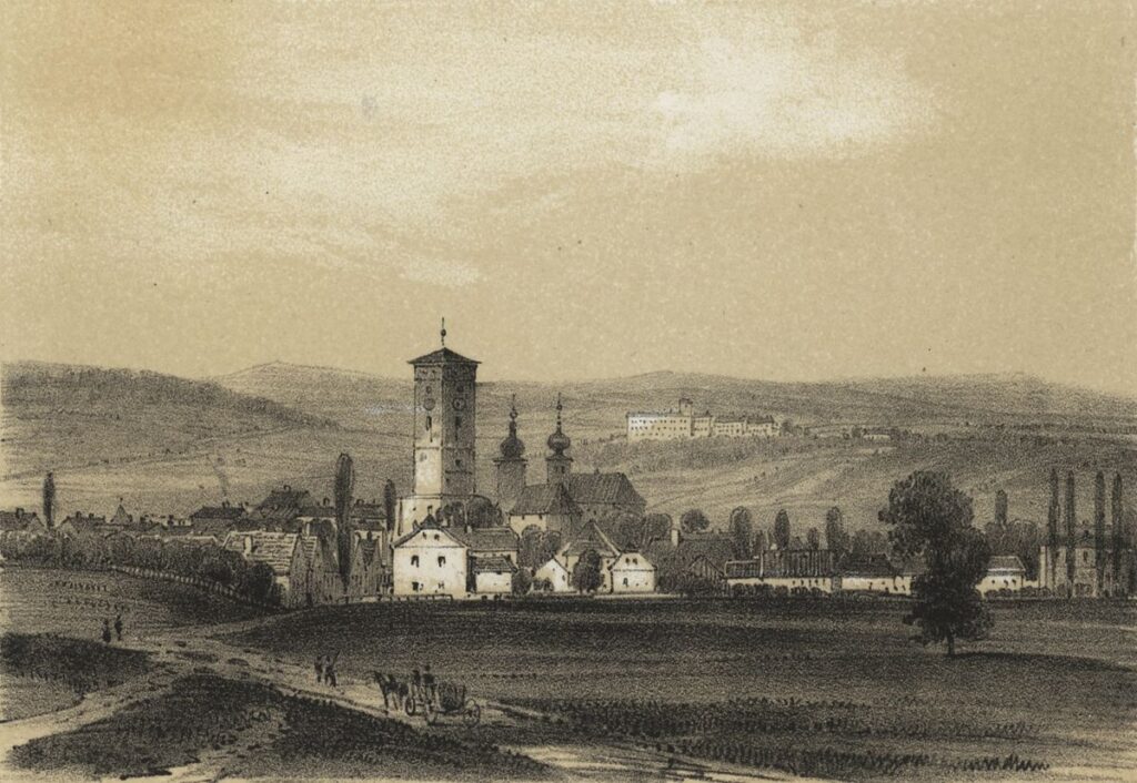 Mohelnice roku 1845. Foto: Creative commons - volné dílo 