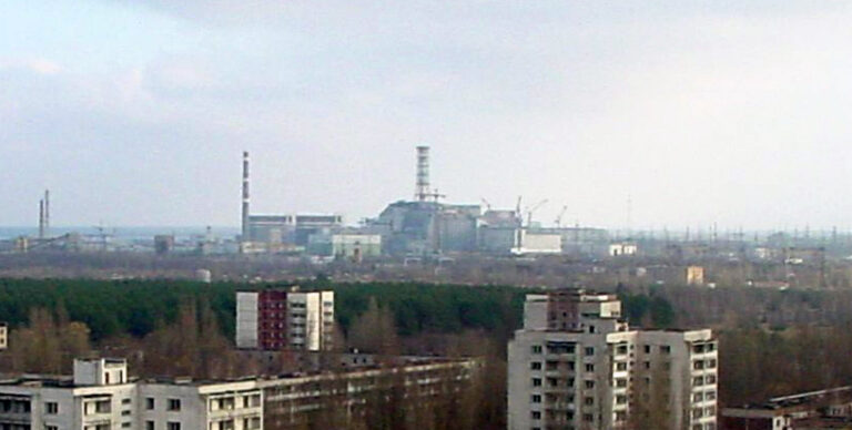 Pohled na jadernou elektrárnu Černobyl. FOTO: neznámý autor / Creative Commons / volné dílo