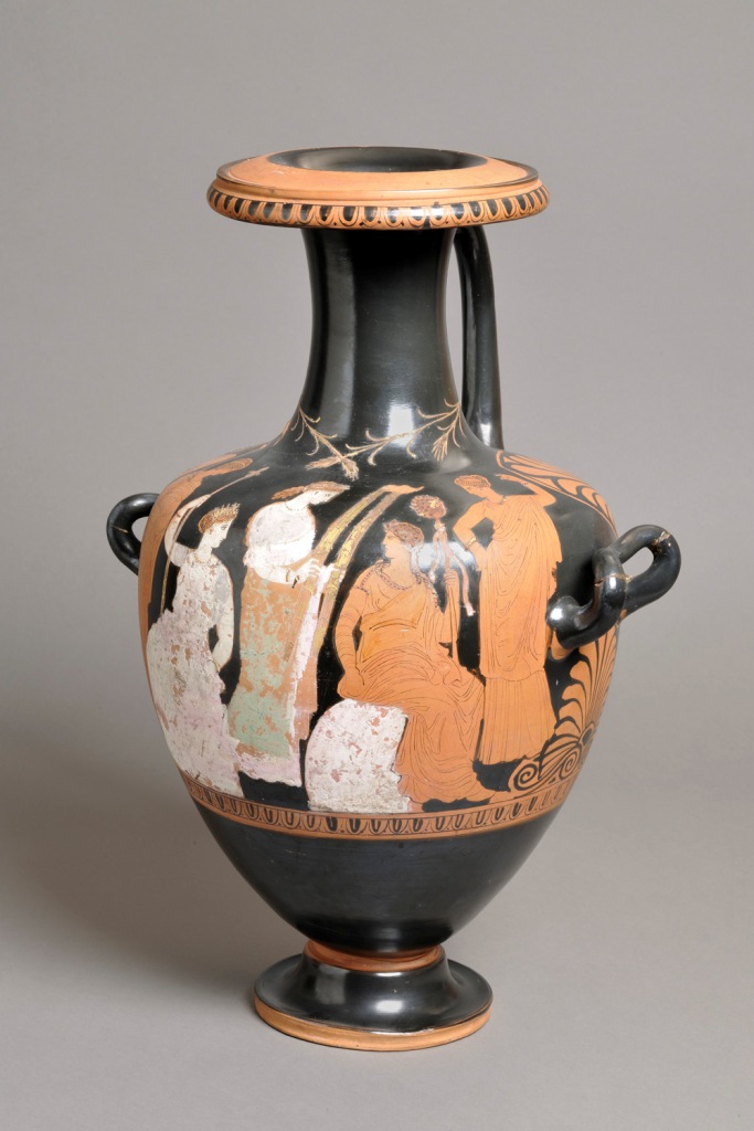 Výjevy z Eleusínských mystérií k nám promlouvají z antické keramiky. Zdroj foto:   Museum of Fine Arts of Lyon, CC BY-SA 3.0 , via Wikimedia Commons