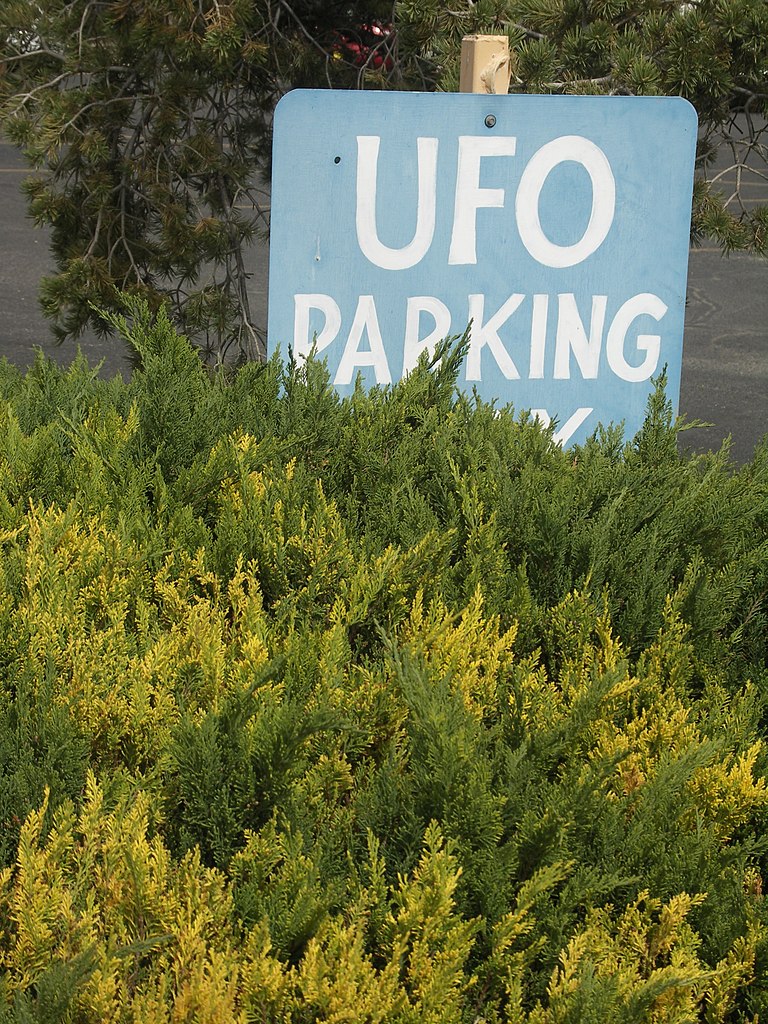 Pokud uvidíte, jak z UFO vystoupí mimozemská  entita a vydá se k nejbližšímu parkovacímu automatu, bude se již jednat o blízké setkání třetího druhu.  Zdroj foto:  Flickr user: tm-tm  Tallinn, Estonia https://www.flickr.com/people/tm-tm/, CC BY-SA 2.0 , via Wikimedia Commons
 
