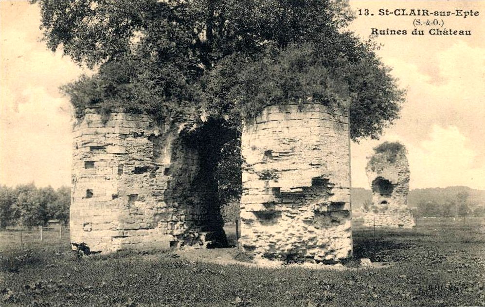 Z hradu Saint-Clair-sur-Epte dnes už nezbylo v podstatě nic. Foto: Creative commons - volné dílo 
