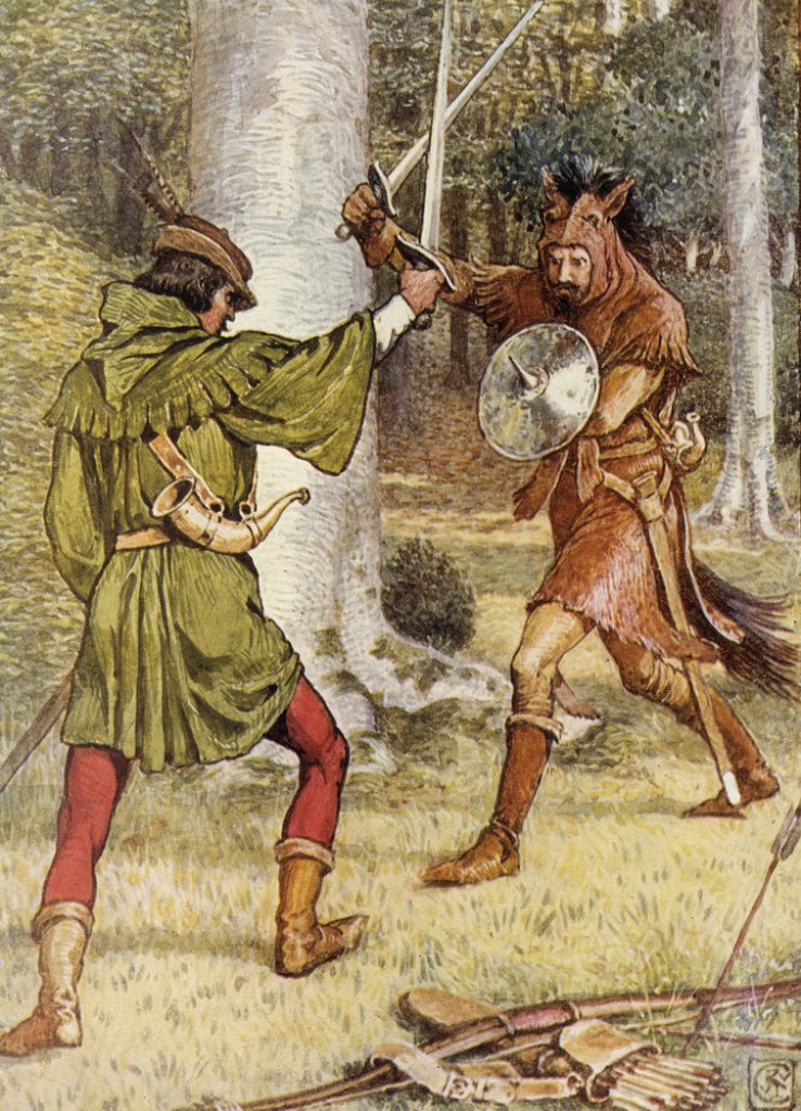 Naši představu o Robinovi Hoodovi ovlivnila i různá historická vyobrazení. Zdroj obrázku: Walter Crane, Public domain, via Wikimedia Commons