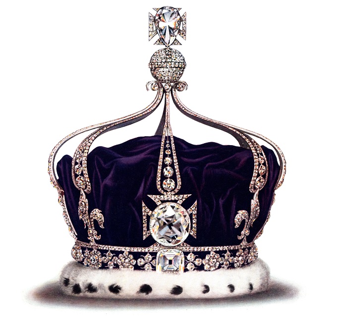 Koh-i-noor na královské koruně, foto Cyril Davenport / Creative Commons / Volné dílo