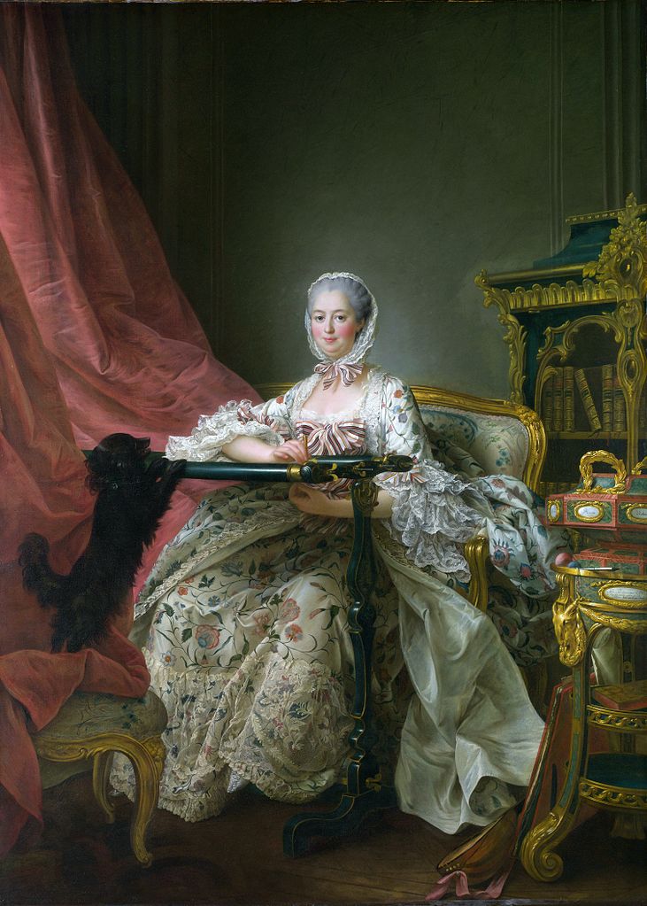 Ke dvoru Ludvíka XV. přivedla Saint-Germaina Madame de Pompaudor. Zdroj obrázku: François-Hubert Drouais, Public domain, via Wikimedia Commons