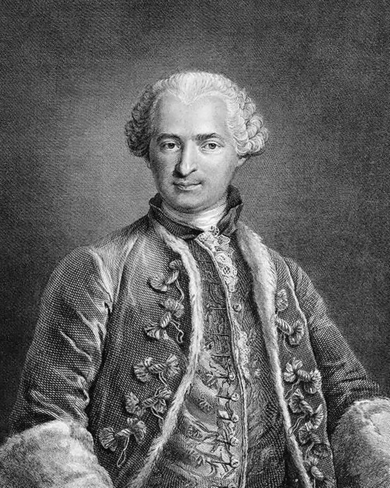 Jediná známá podobizna hraběte Saint-Germaina. Zdroj obrázku: Nicolas Thomas, Public domain, via Wikimedia Commons