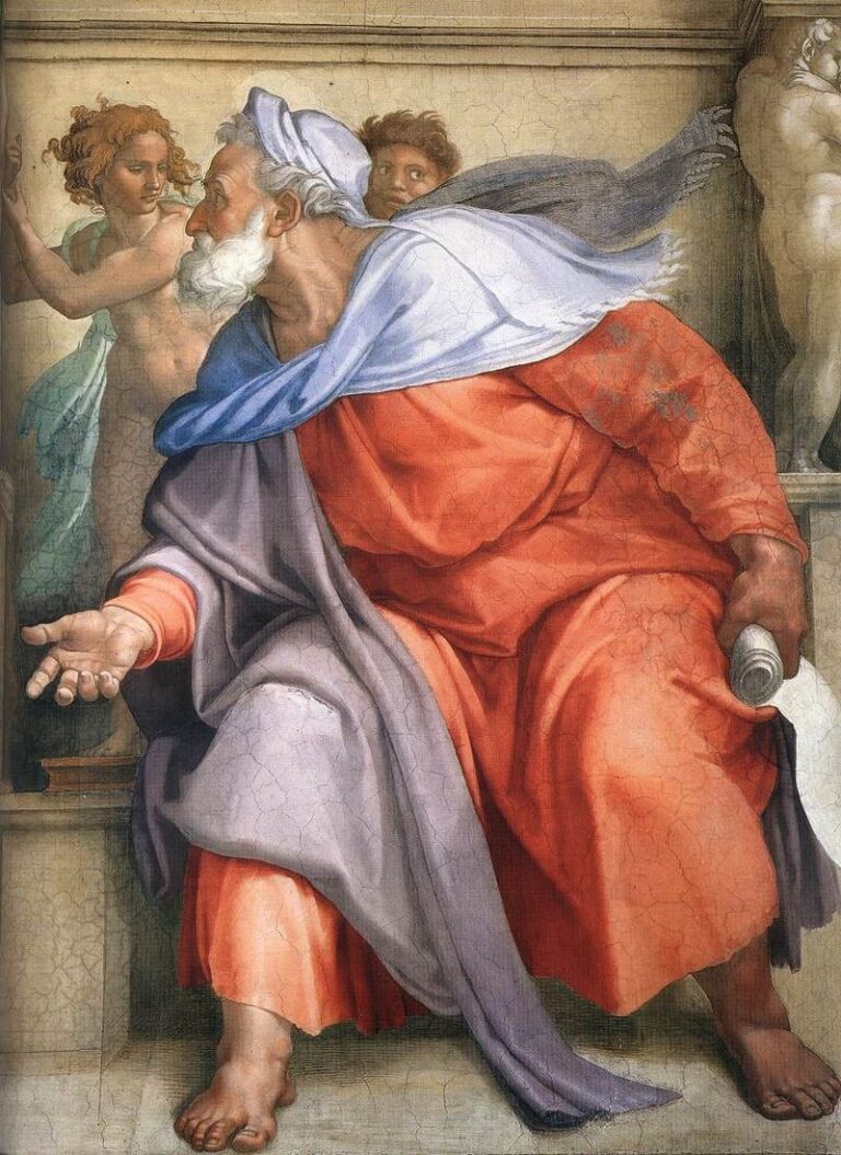 Prorok Ezechiel v Sixtinské kapli, foto Michelangelo Buonarroti / Creative Commons / Volné dílo