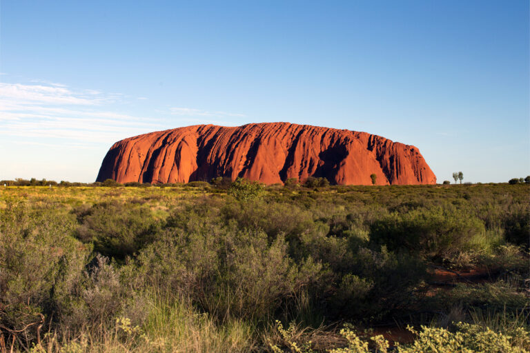 Uluru, stolová hora v Austrálii