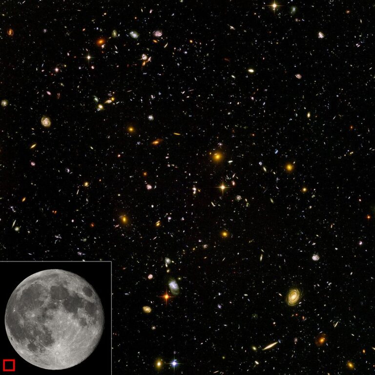 Obrázek Hubbleova ultra hlubokého pole s vysokým rozlišením zobrazuje pestrý rozsah galaxií, z nichž každá se skládá z miliard hvězd. FOTO: NASA and the European Space Agency / Creative Commons / Volné dílo