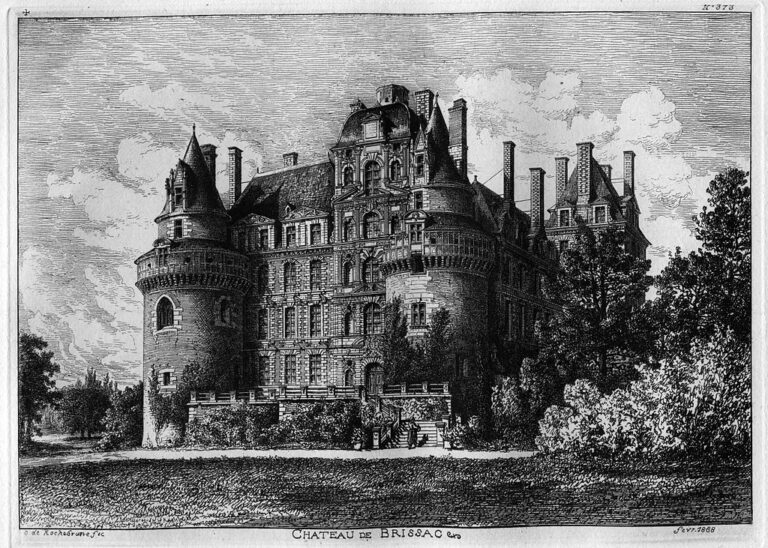 Historické vyobrazení zámku. Zdroj obrázku: Octave de Rochebrune, Public domain, via Wikimedia Commons