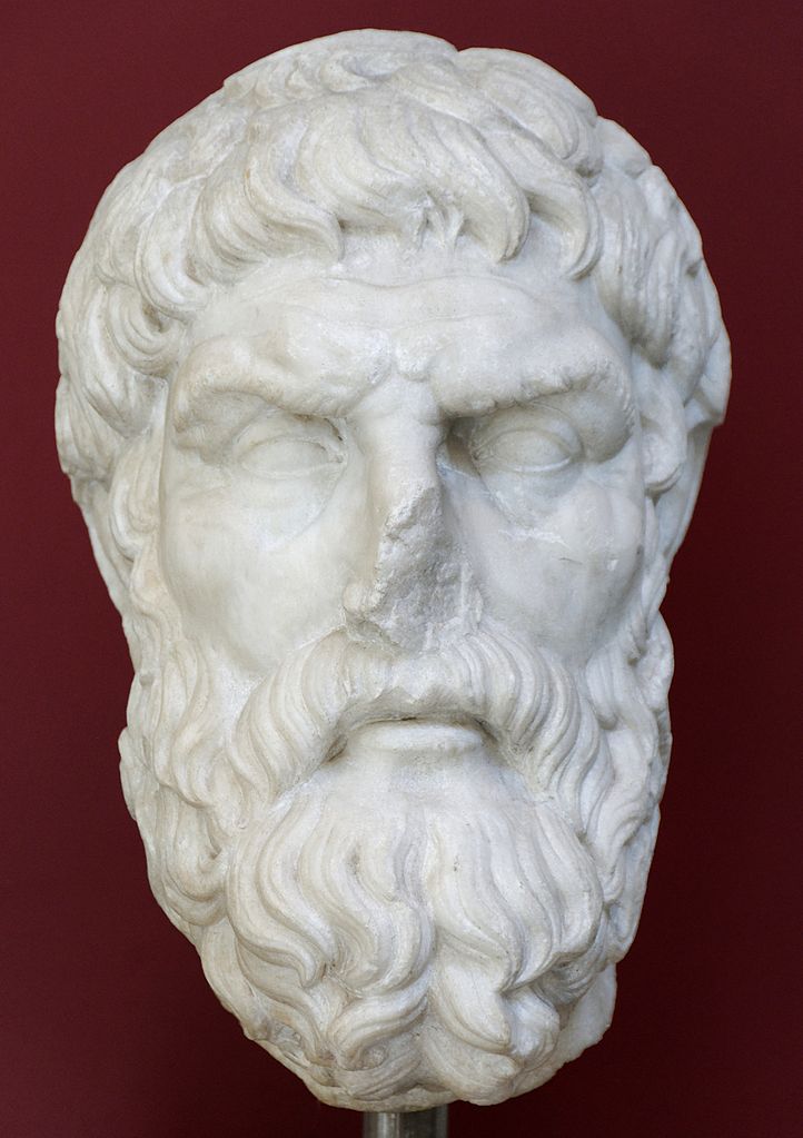 Filozof Epikúros (341 př. n. l. – 270 př. n. l.) považoval existenci mimozemské civilizace za mimořádně pravděpodobnou. Zdroj foto: Palazzo Massimo alle Terme, Public domain, via Wikimedia Commons
