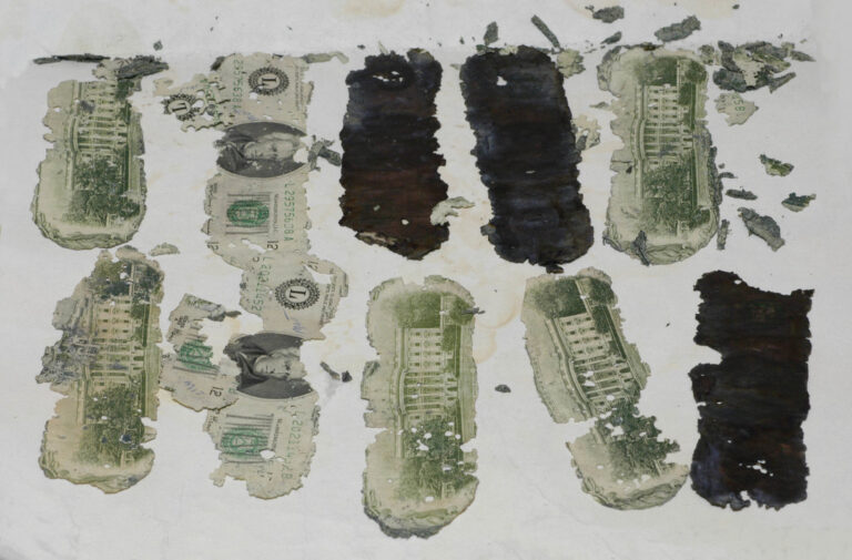Bankovky z výkupného nalezené v roce 1980. FOTO: FBI, Public domain, via Wikimedia Commons