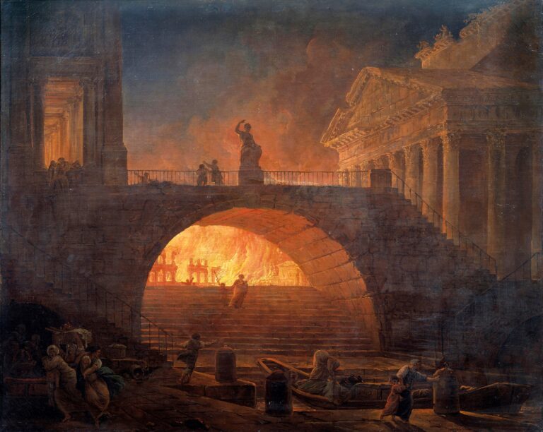 Jak souvisí číslo 666 s římským císařem Neronem? Foto: Hubert Robert, Public domain, Wikimedia commons