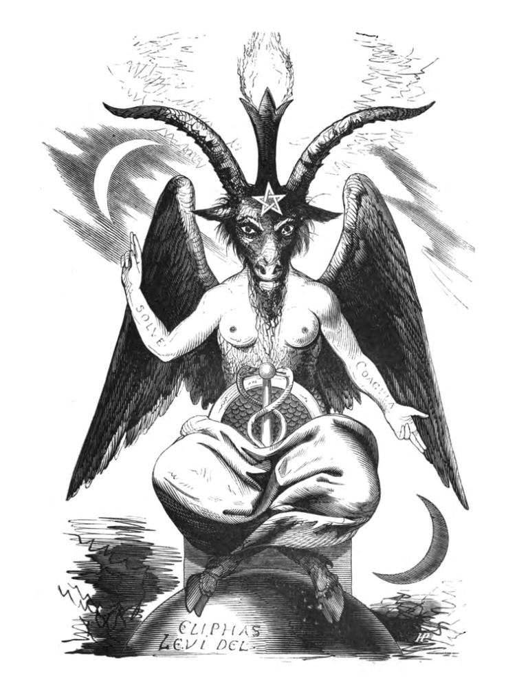 Z tajemných obřadů na hřbitovech v Londýně byli obviňováni i satanisté. Zdroj ilustračního obrázku: Eliphas Levi, Public domain, via Wikimedia Commons