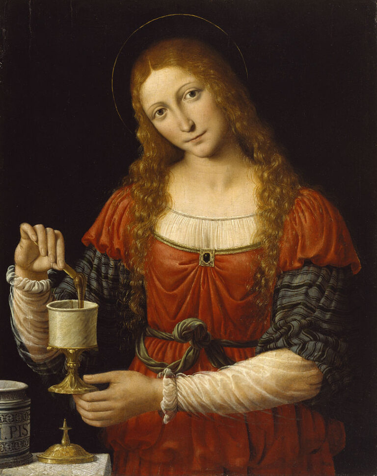 Máří Magdaléna je ve Francii velmi populární a oblíbenou světicí. Zdroj obrázku: Andrea Solari, Public domain, via Wikimedia Commons