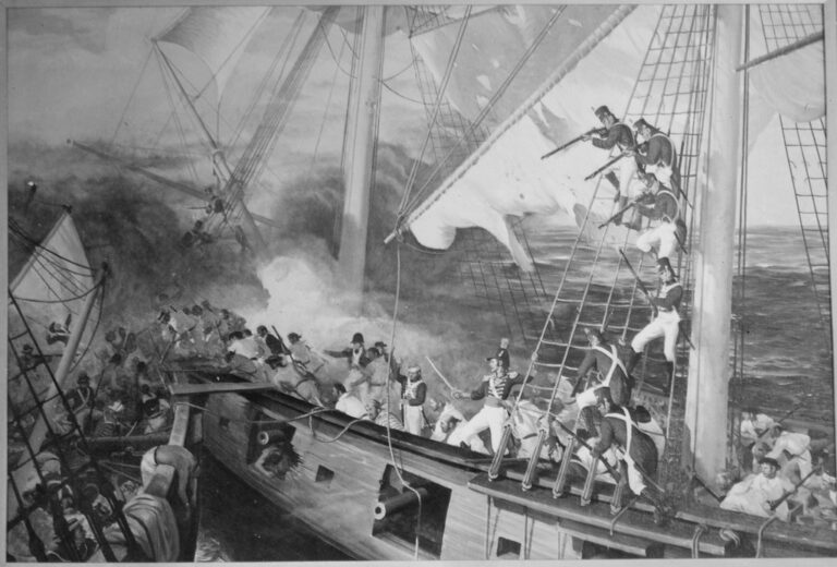 Britsko-americké námořní boje probíhaly v době, kdy Evropa řešila jiný konflikt – napoleonské války. Zdroj obrázku: National Archives at College Park, Public domain, via Wikimedia Commons