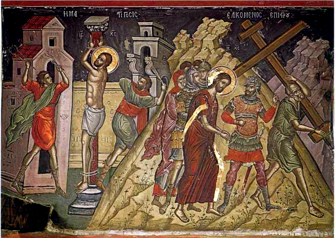 Ježíš stoupá se svým křížem na Golgotu, foto Theophanes the Cretan / Creative Commons / Volné dílo