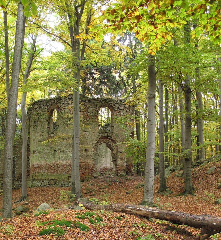 Ruiny kaple svaté Máří Magdalény v lokalitě Malý Blaník. Zdroj foto: Juan de Vojníkov, CC BY-SA 3.0 , via Wikimedia Commons