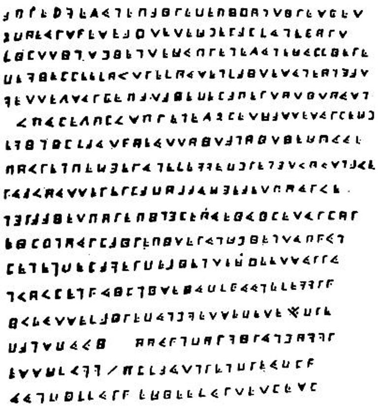 Kryptogram s popisem místa ukrytého pokladu. Zkusíte štěstí? Zdroj obrázku: Bibliothèque Nationale, Public domain, via Wikimedia Commons