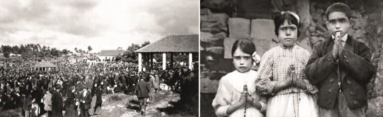 Tři portugalské děti měly v roce 1917 předpovědět zázrak na poli v dolině Cova da Iria.